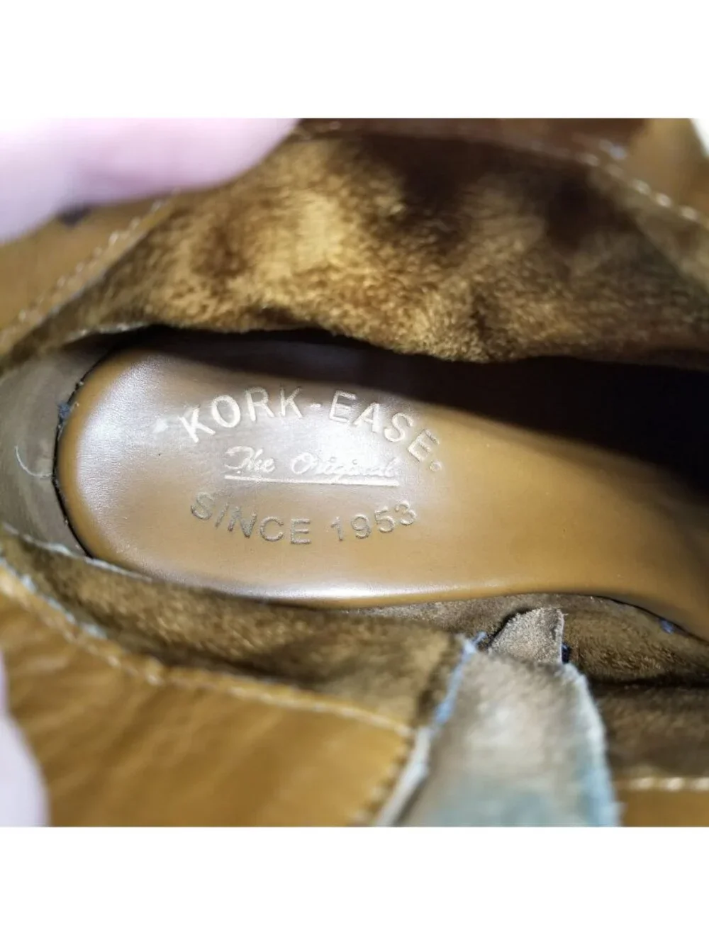 Kork-Ease Shoes Womens Size 8.5 Isa Brown Leather Side Zip Ankle Boots *Read*